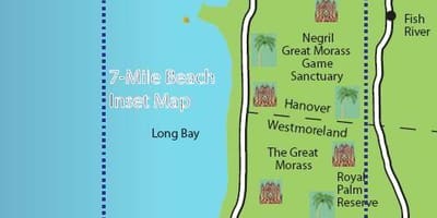 Map of jamaica negril 7 মাইল বিচ